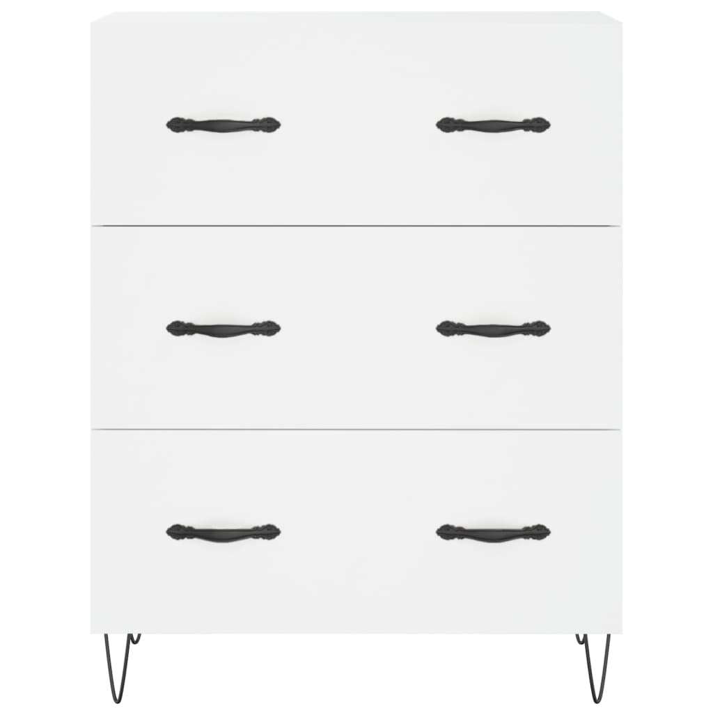 Highboard White 69.5x34x180 cm Engineered Wood