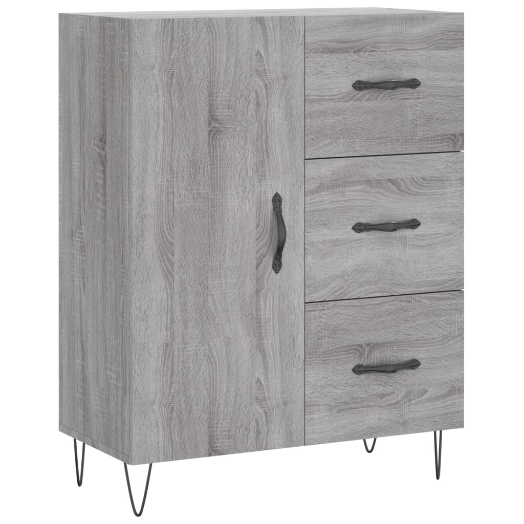 Highboard Grey Sonoma 69.5x34x180 cm Engineered Wood