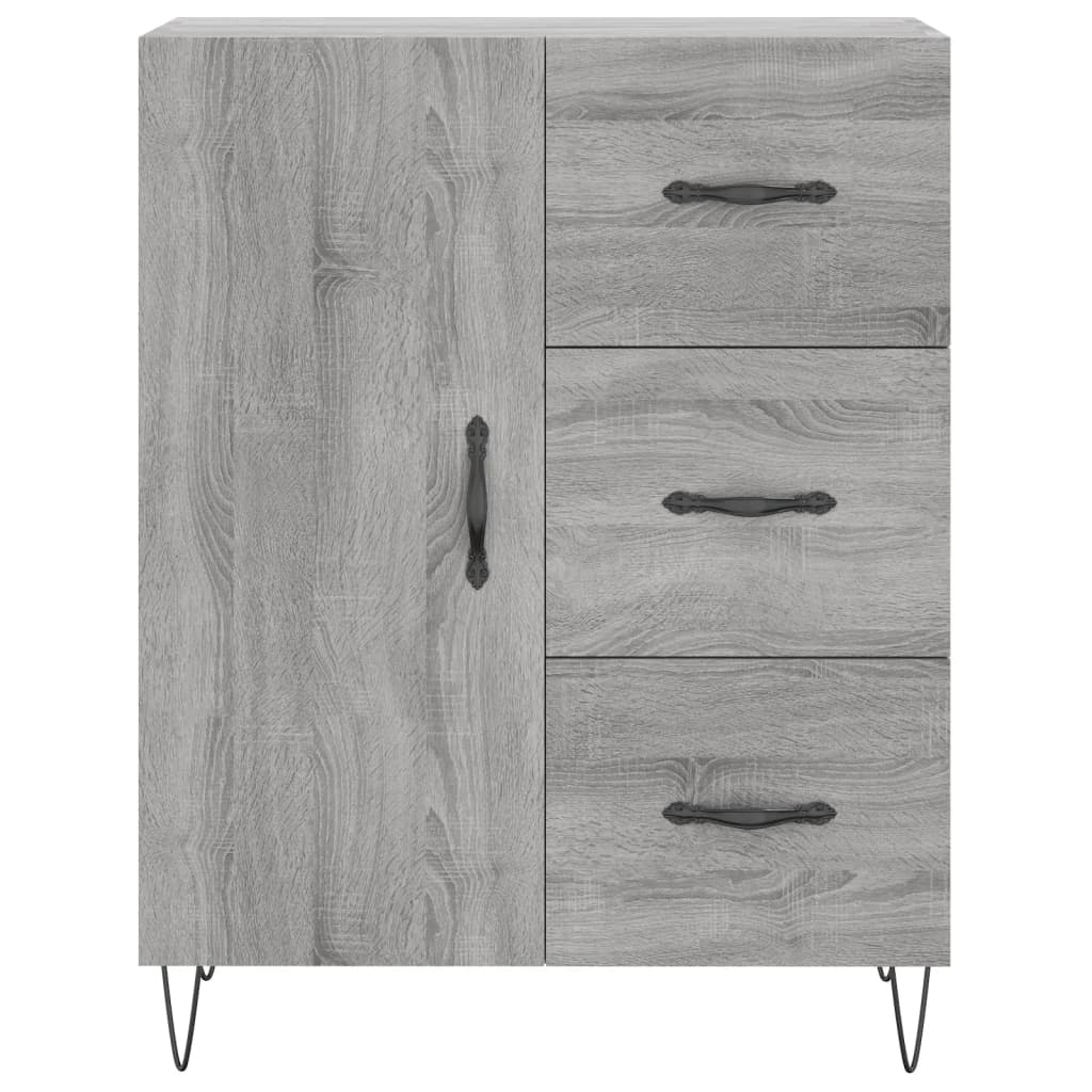 Highboard Grey Sonoma 69.5x34x180 cm Engineered Wood