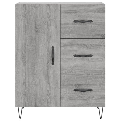 Highboard Grey Sonoma 69.5x34x180 cm Engineered Wood