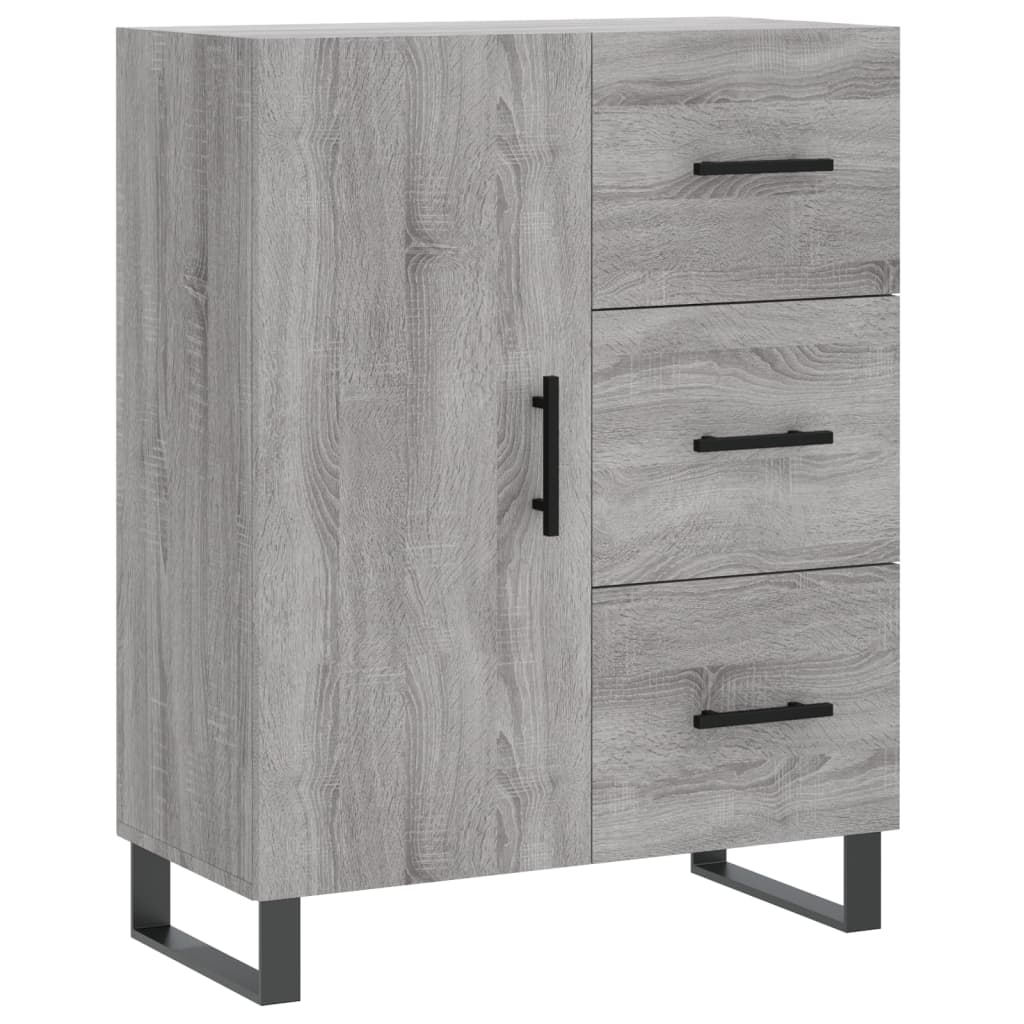 Highboard Grey Sonoma 69.5x34x180 cm Engineered Wood