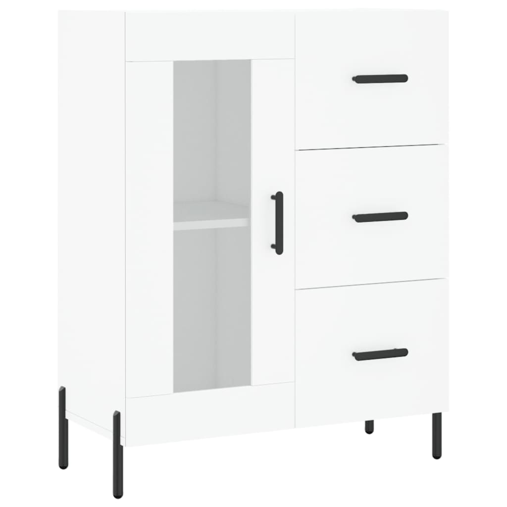 Highboard White 69.5x34x180 cm Engineered Wood