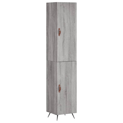 Highboard Grey Sonoma 34.5x34x180 cm Engineered Wood