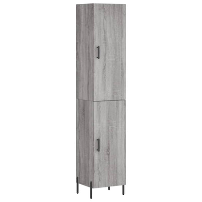 Highboard Grey Sonoma 34.5x34x180 cm Engineered Wood