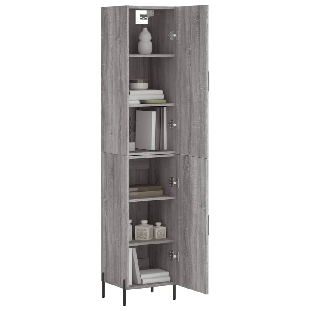 Highboard Grey Sonoma 34.5x34x180 cm Engineered Wood