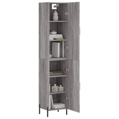 Highboard Grey Sonoma 34.5x34x180 cm Engineered Wood