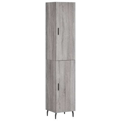 Highboard Grey Sonoma 34.5x34x180 cm Engineered Wood