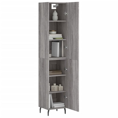 Highboard Grey Sonoma 34.5x34x180 cm Engineered Wood