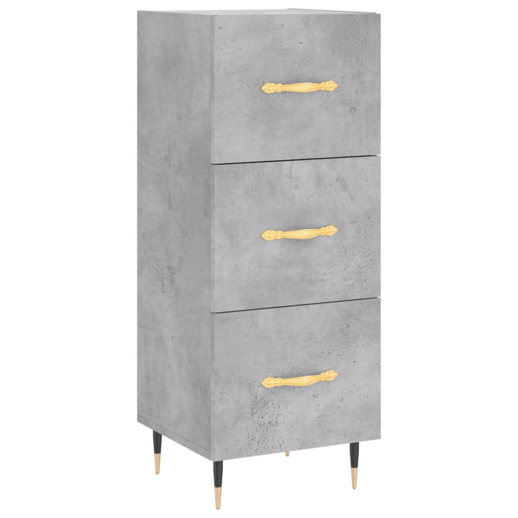 Highboard Concrete Grey 34.5x34x180 cm Engineered Wood