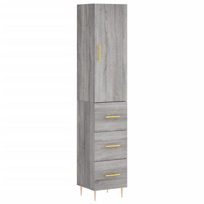 Highboard Grey Sonoma 34.5x34x180 cm Engineered Wood