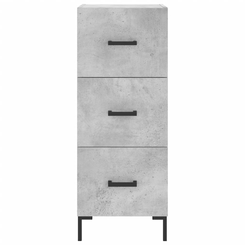 Highboard Concrete Grey 34.5x34x180 cm Engineered Wood