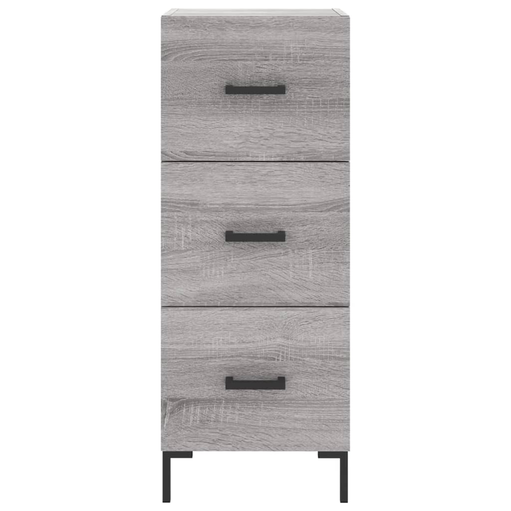 Highboard Grey Sonoma 34.5x34x180 cm Engineered Wood