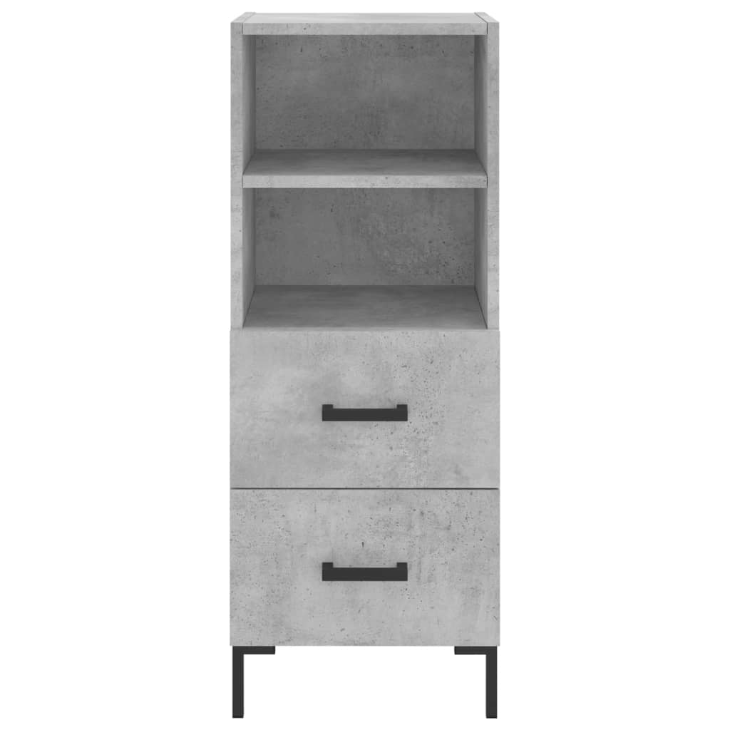 Highboard Concrete Grey 34.5x34x180 cm Engineered Wood