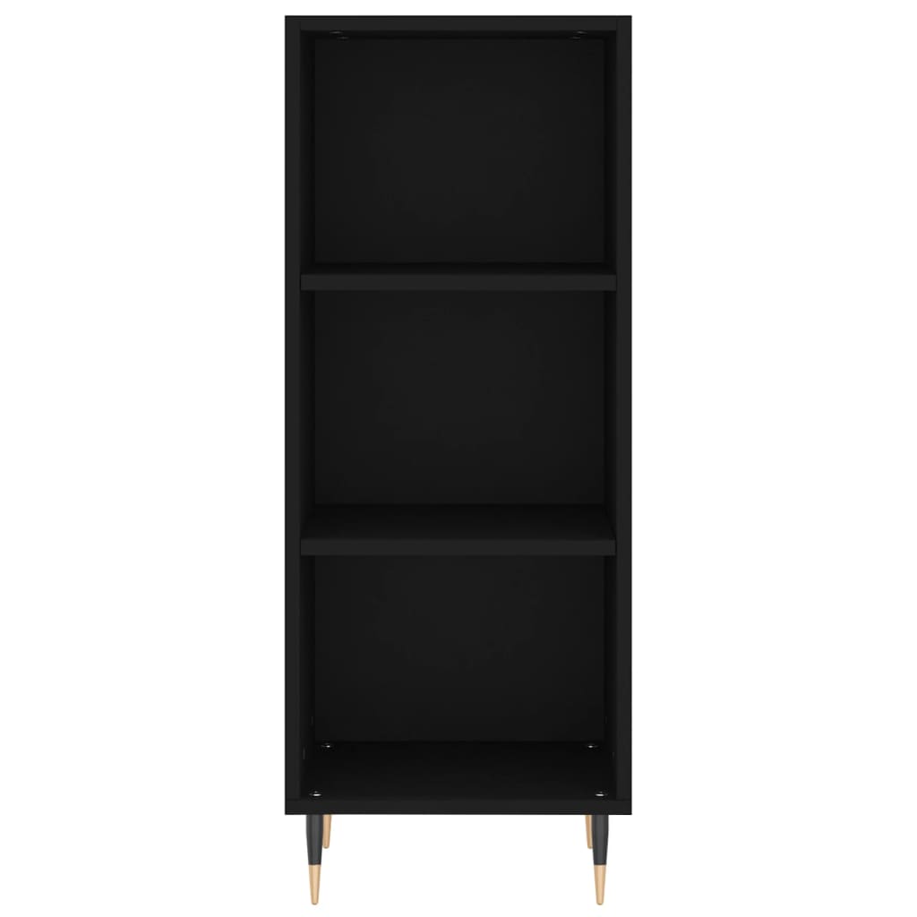 Highboard Black 34.5x34x180 cm Engineered Wood