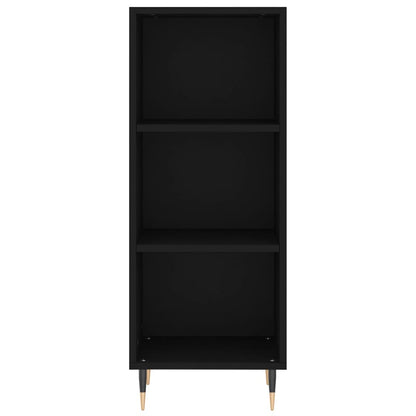 Highboard Black 34.5x34x180 cm Engineered Wood