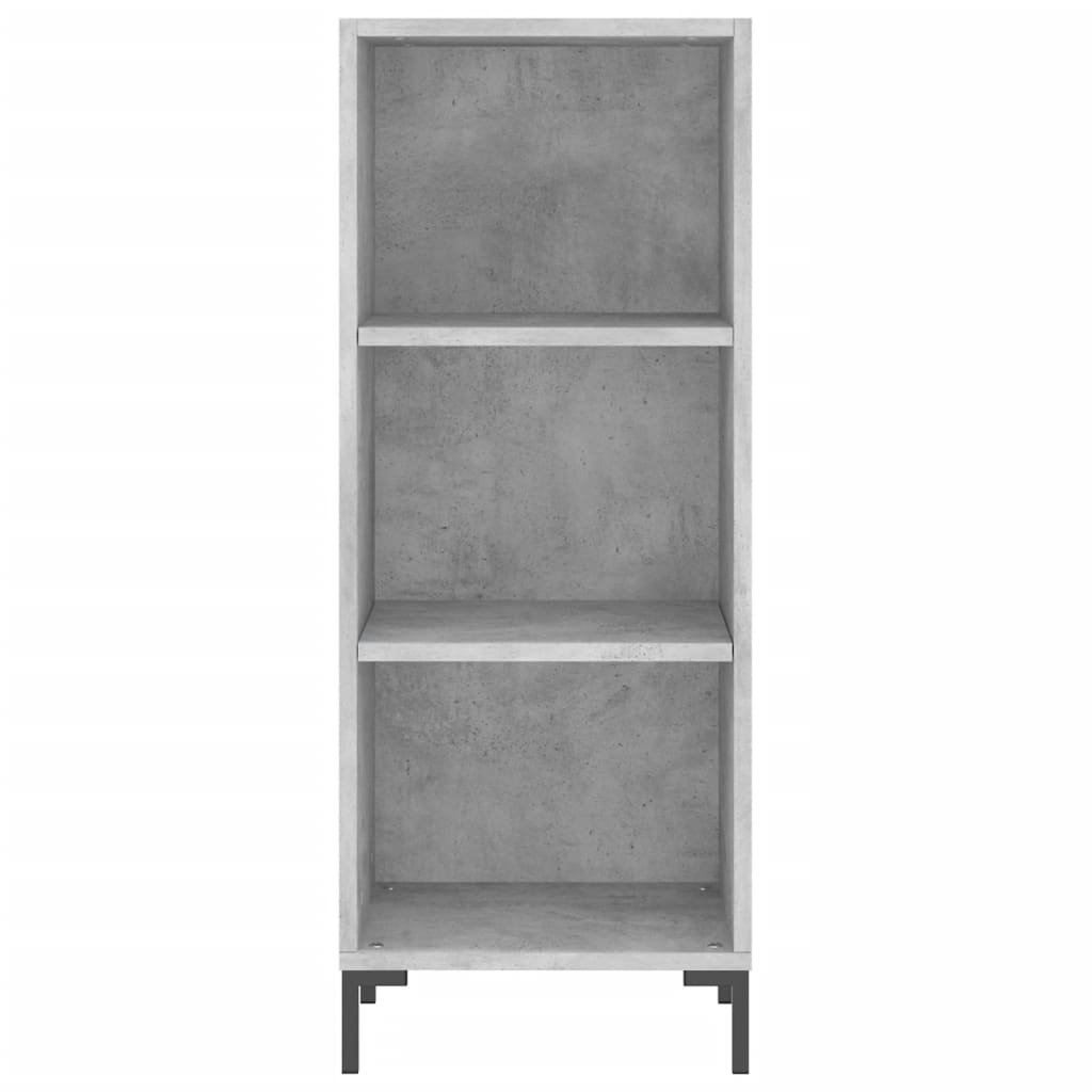 Highboard Concrete Grey 34.5x34x180 cm Engineered Wood