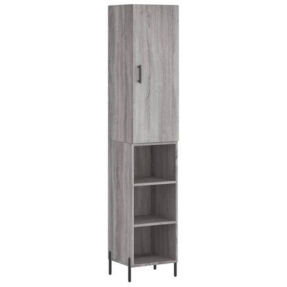 Highboard Grey Sonoma 34.5x34x180 cm Engineered Wood