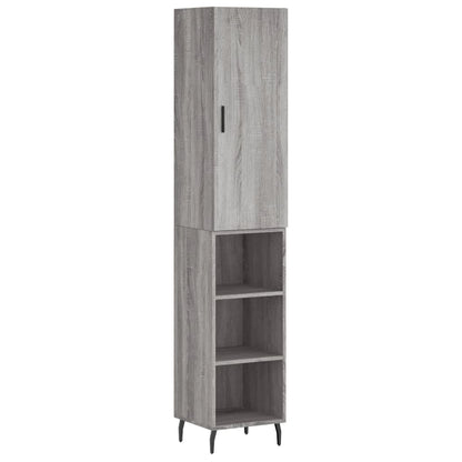 Highboard Grey Sonoma 34.5x34x180 cm Engineered Wood