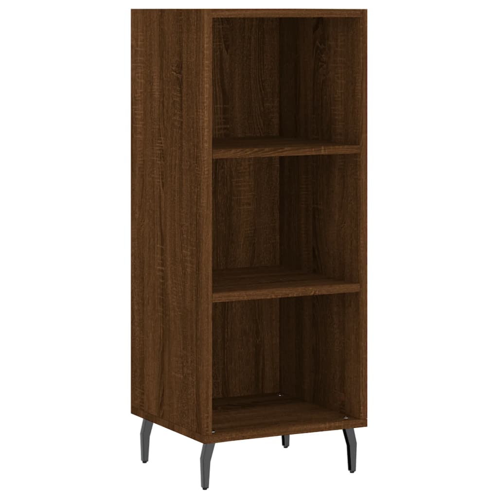 Highboard Brown Oak 34.5x34x180 cm Engineered Wood