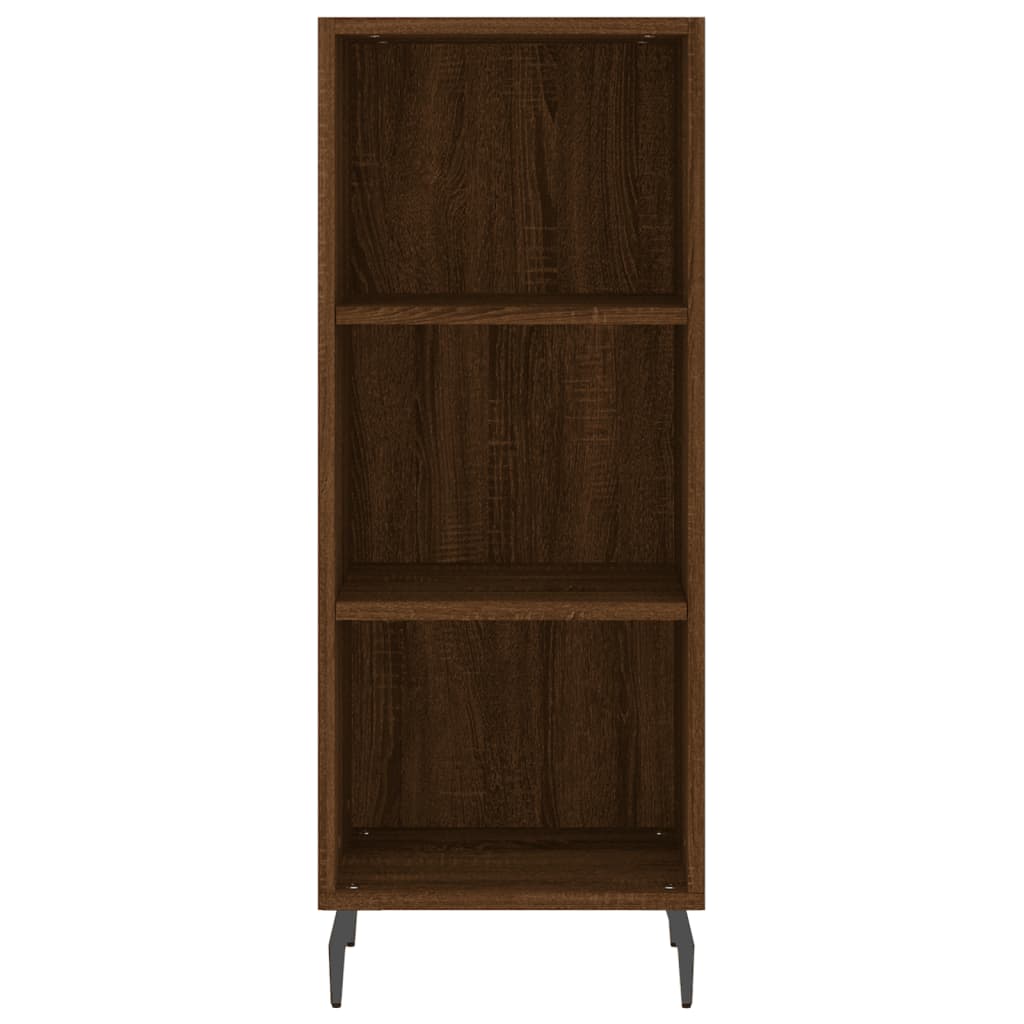 Highboard Brown Oak 34.5x34x180 cm Engineered Wood