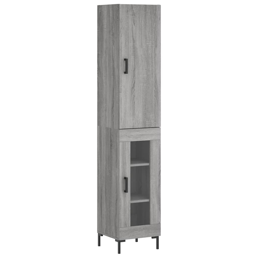 Highboard Grey Sonoma 34.5x34x180 cm Engineered Wood