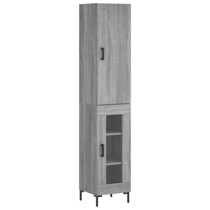 Highboard Grey Sonoma 34.5x34x180 cm Engineered Wood