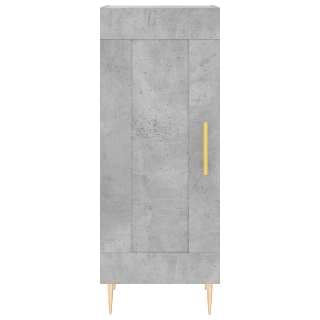 Highboard Concrete Grey 34.5x34x180 cm Engineered Wood