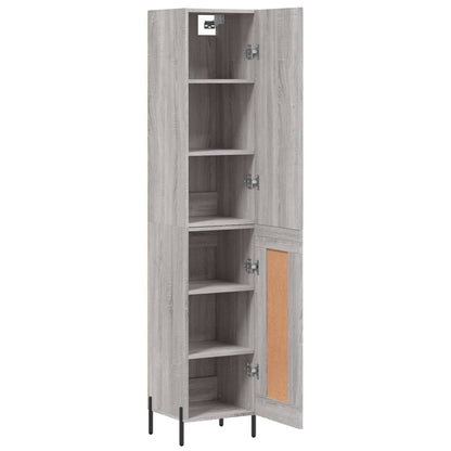 Highboard Grey Sonoma 34.5x34x180 cm Engineered Wood