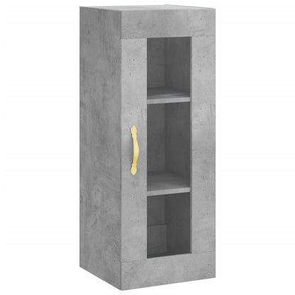 Highboard Concrete Grey 34.5x34x180 cm Engineered Wood