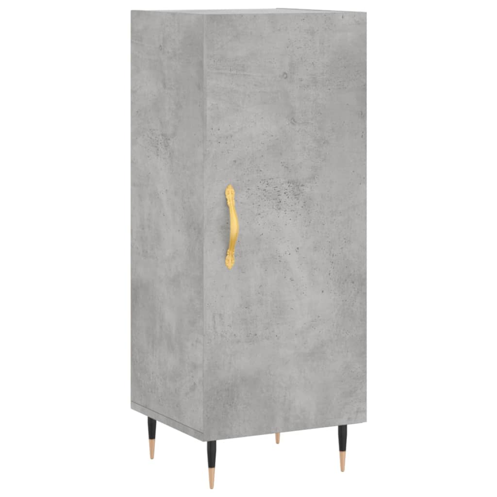 Highboard Concrete Grey 34.5x34x180 cm Engineered Wood