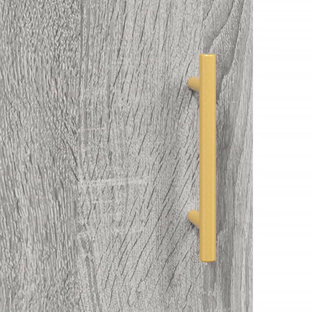 Highboard Grey Sonoma 34.5x34x180 cm Engineered Wood