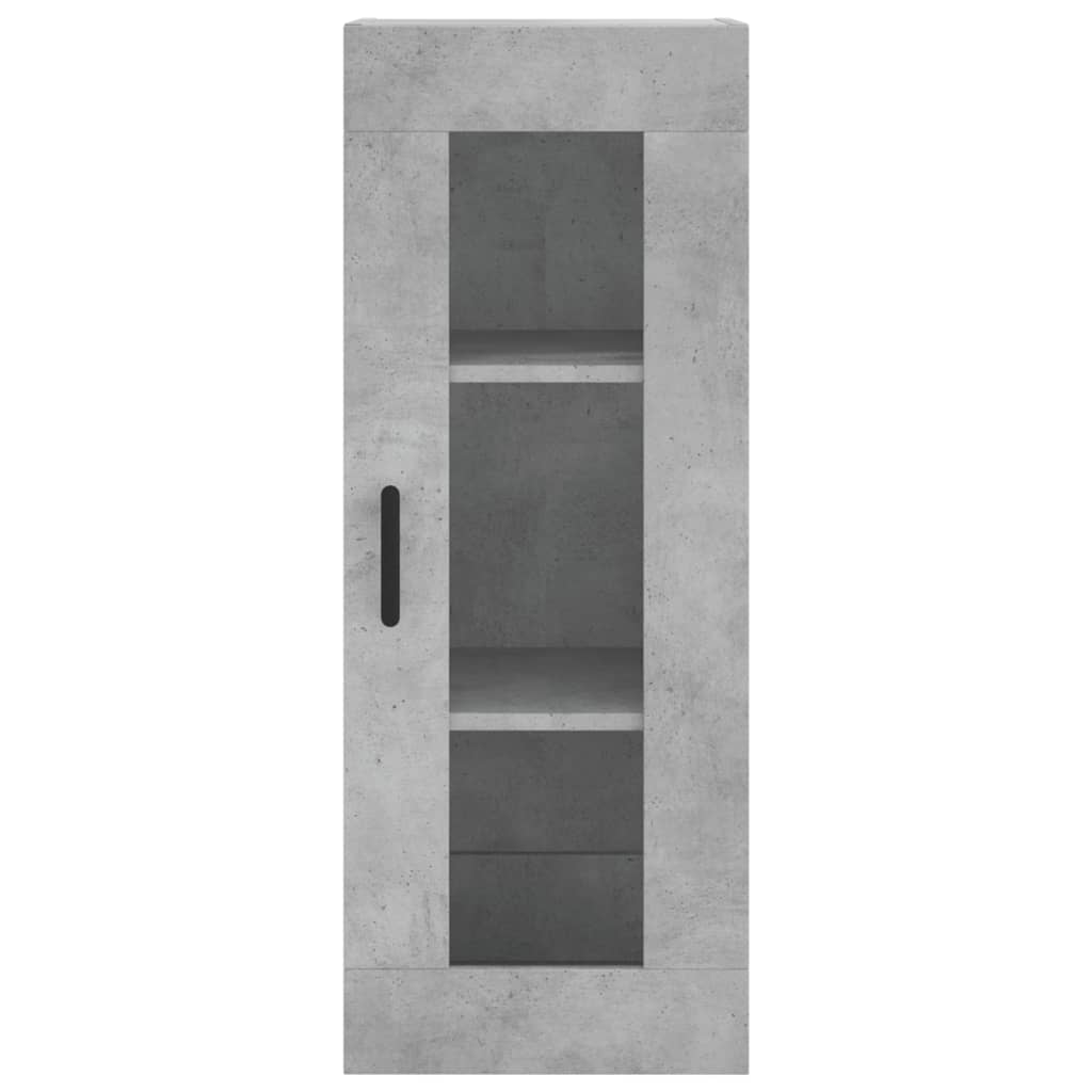 Highboard Concrete Grey 34.5x34x180 cm Engineered Wood