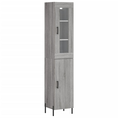 Highboard Grey Sonoma 34.5x34x180 cm Engineered Wood