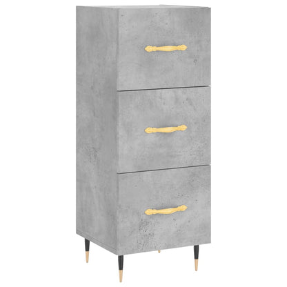 Highboard Concrete Grey 34.5x34x180 cm Engineered Wood