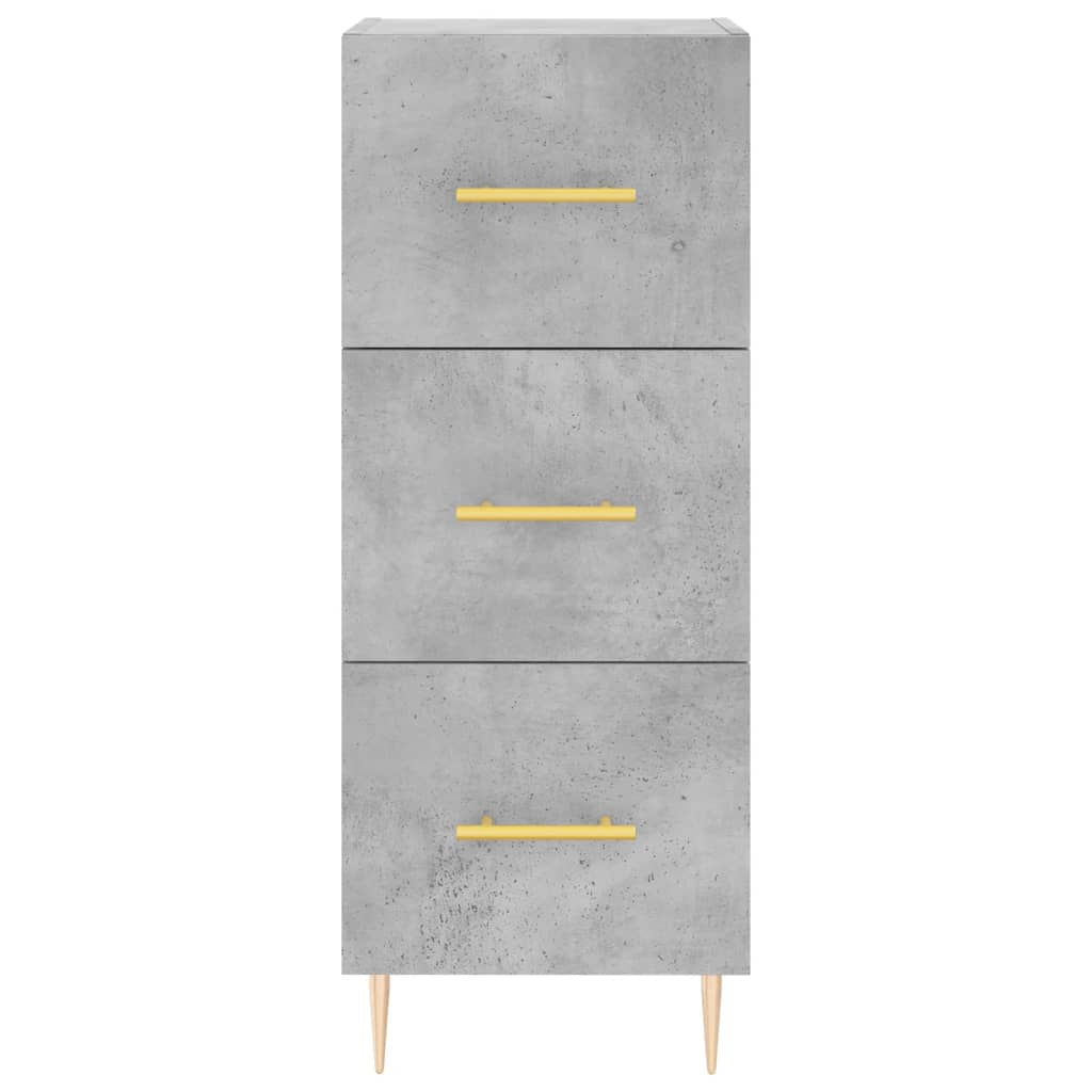 Highboard Concrete Grey 34.5x34x180 cm Engineered Wood