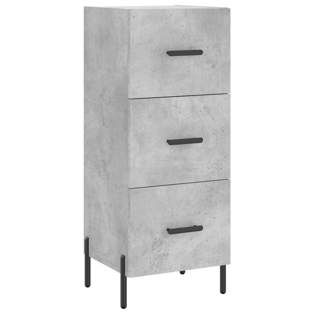 Highboard Concrete Grey 34.5x34x180 cm Engineered Wood