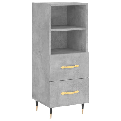 Highboard Concrete Grey 34.5x34x180 cm Engineered Wood