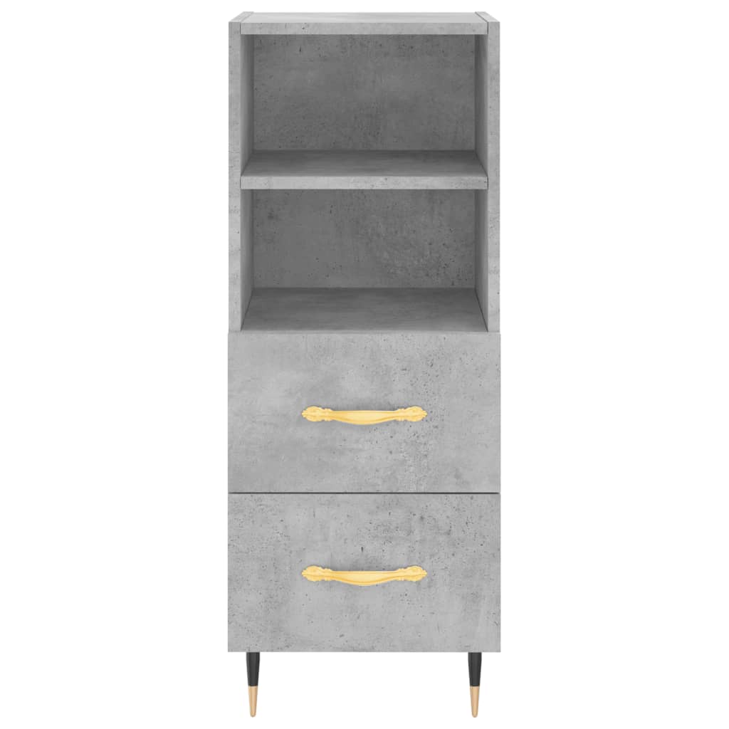 Highboard Concrete Grey 34.5x34x180 cm Engineered Wood