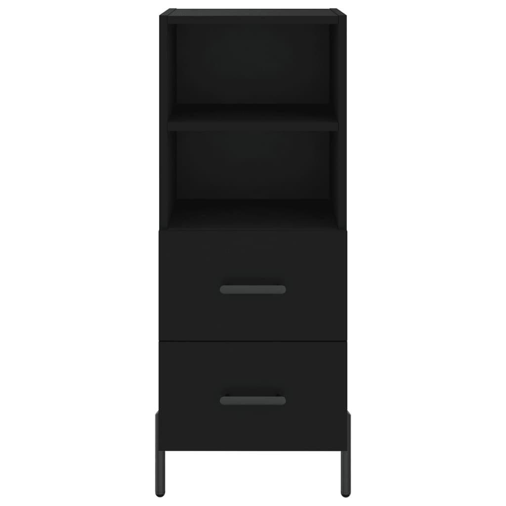 Highboard Black 34.5x34x180 cm Engineered Wood