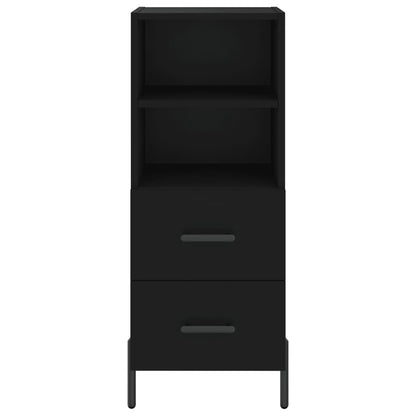 Highboard Black 34.5x34x180 cm Engineered Wood