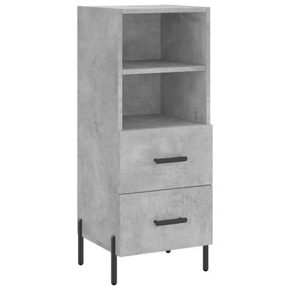 Highboard Concrete Grey 34.5x34x180 cm Engineered Wood