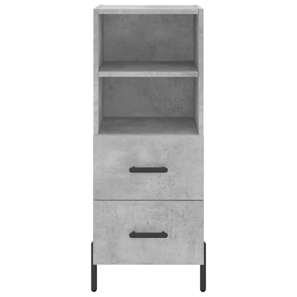 Highboard Concrete Grey 34.5x34x180 cm Engineered Wood