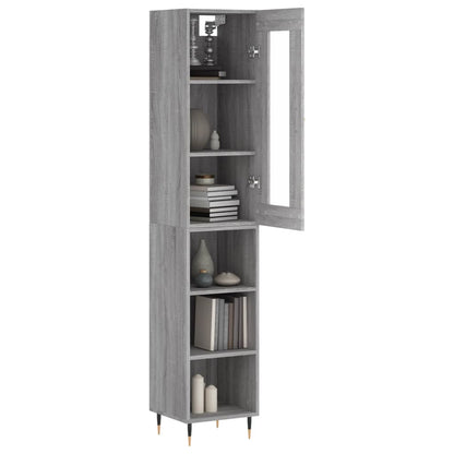 Highboard Grey Sonoma 34.5x34x180 cm Engineered Wood