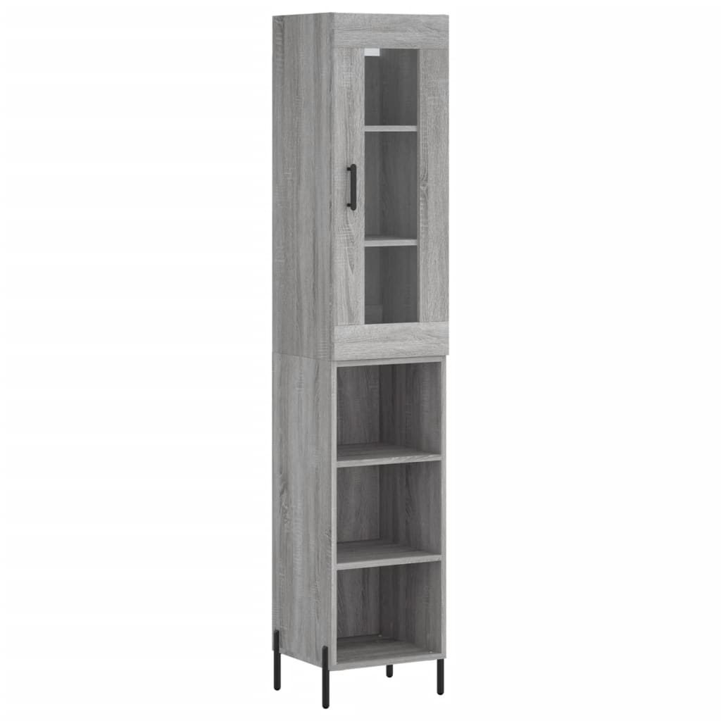 Highboard Grey Sonoma 34.5x34x180 cm Engineered Wood