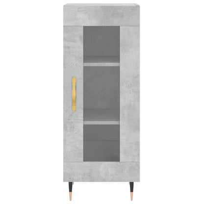 Highboard Concrete Grey 34.5x34x180 cm Engineered Wood