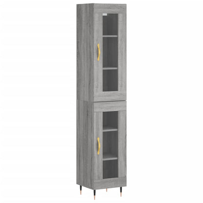 Highboard Grey Sonoma 34.5x34x180 cm Engineered Wood