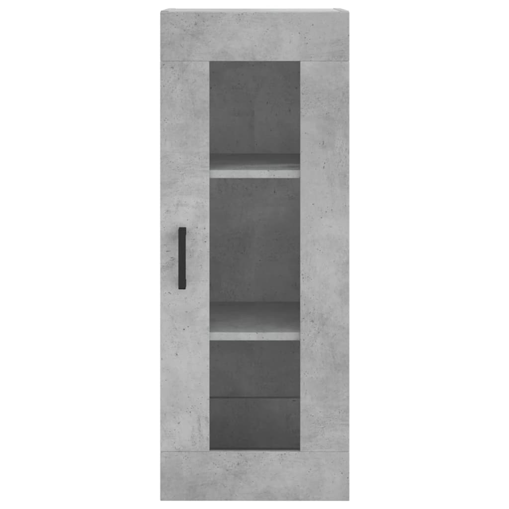 Highboard Concrete Grey 34.5x34x180 cm Engineered Wood