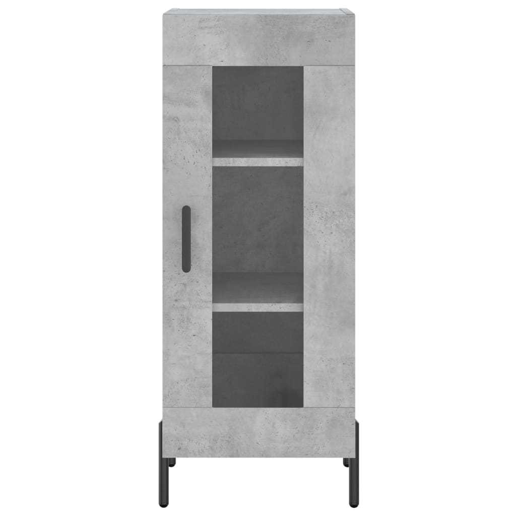 Highboard Concrete Grey 34.5x34x180 cm Engineered Wood