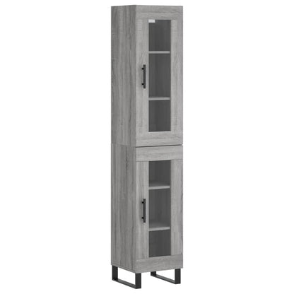 Highboard Grey Sonoma 34.5x34x180 cm Engineered Wood