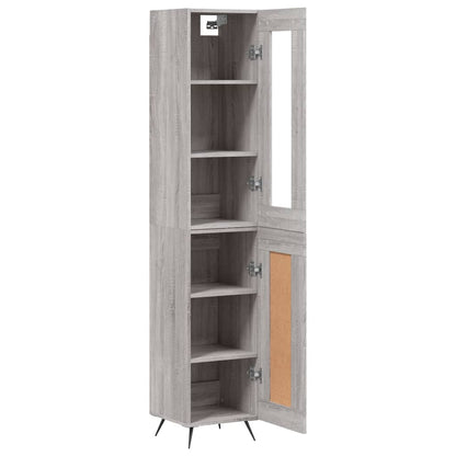 Highboard Grey Sonoma 34.5x34x180 cm Engineered Wood